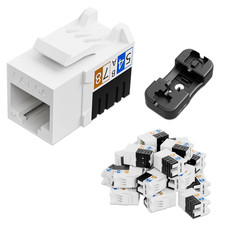 10Gbps Cat6A Keystone Jack, 25-Pack, White picture