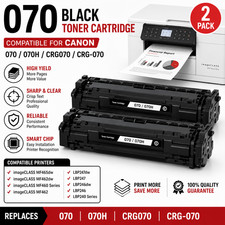 070 070H Toner Cartridge 2-Pack for Canon MF465dw MF462dw LBP247dw Black picture