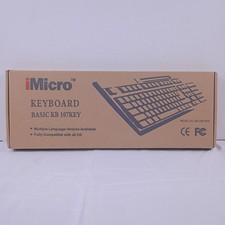 iMicro Keyboard Basic KB 107KEY Black Model No. KB-US819EB New in Box picture