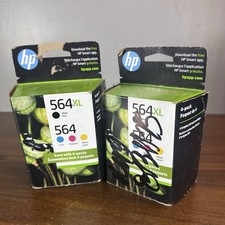 Genuine HP 564XL Black 564 Color Ink Cartridge Combo Pack x2 Sealed Exp 2/2024 picture
