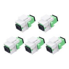 Duogalia 5 Pack SC/APC Fiber Optic Coupler Keystone Jack Modular for Patch Pa... picture