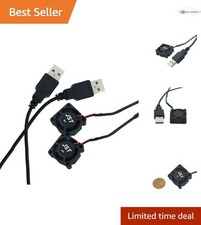 2pcs USB 5V DC Cooling Fan 25x25x10mm Quiet Computer Electronics Cooler picture