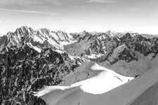Landscape nature snow mountain pass climbing Custom Gaming Mat Desk picture