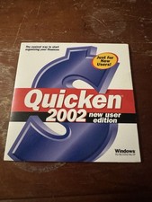 Quicken 2002 New User Edition Software CD New sealed sleeve picture