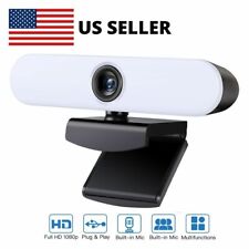FULL HD 1080p Webcam Built-In LED Light Plug N Play USB for Streaming Gaming  picture