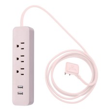 Globe Electric 78249 Designer 3-Outlet USB Surge Protector Power - Pink picture