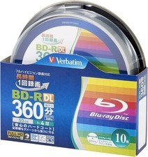 Verbatim Bar Bay Tum 1 time Recording Blu-ray Disc BD-R DL 50GB 10 pieces W picture
