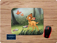 BAMBI BUTTERFLY DISNEY INSPIRED CUSTOM MOUSEPAD DESK MAT HOME SCHOOL OFFICE GIFT picture