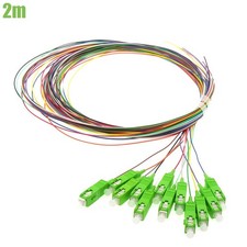 2M 12 Core SC APC Single Mode Fiber Optic Optical Pigtail Cable Cord Multicolor picture