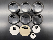 10-Assortment Desk Cable/Wire Plastic Cord Grommets. Sizes & Colors Vary. picture