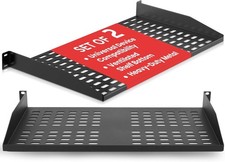 2-Pc 1U Server Rack Shelf, Vented Shelves for Good Air Circulation, Cantilever M picture