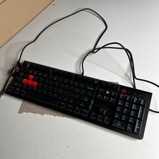 HP Omen 1100 Wired Mechanical Gaming Keyboard Black Red WASD HSA-D002K picture
