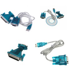 US USB 2.0 To RS232 COM Port 9 Pin Serial DB25 DB9 Adapter Cable Converter picture
