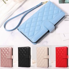 Luxury Strap Grid Leather Wallet Cover Case for A73 A55 A06 A54 A05 A34 A14 A16 picture