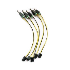 2.5mm Plug to 6 Pin 12V Input ATX Power Supply Connectors Cable Male DC 5 PCS picture
