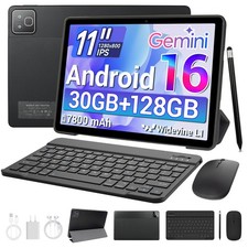 AEEZO Android 16 Tablet 11 Inch 30GB RAM 128GB ROM 7800mAh With Keyboard Set picture
