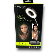 Vivitar 2 in 1 Vlogging Desk lamp LED Ring Light Adjustable Phone Holder New picture