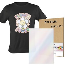 A-SUB DTF Film Glitter 8.5x11 Clear Sublimation Paper for Dark Light Fabric, Mug picture