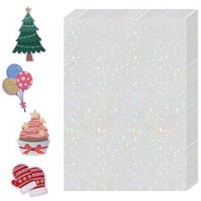 36 Sheets Holographic Sticker 11.7 x 8.3 Inches Star/36 Sheets picture