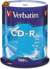 100 Pack CD-R Blank Discs 700MB 52X Fast Burn Music Data Storage Spindle picture