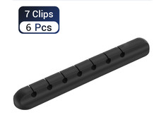 Silicone USB Cable Winder Desktop Cable Organizer Management Multipurpose Clips picture