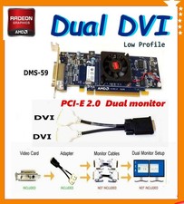 DUAL DVI Video Card✔️Low Profile ✔️PCI-E x16 2.0 ✔️DELL HP ALL Brands✔️ SFF Slim picture
