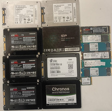 Lot of 15x mixed SSD's, 2x1tb 1x500gb, 8x256gb, 3x240gb, 1x120gb, 5.388TB picture