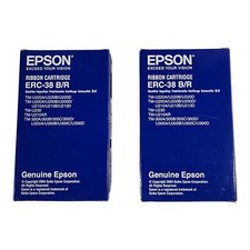 2 Packs Epson Printer Ribbon Cartridge ERC-38 B/R Black/Red picture