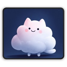 Cute Cloud Cat Gaming Mouse Pad | Kawaii Fluffy Cat Mousepad picture
