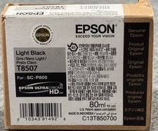 Genuine Epson T8507 Light Black Ink Cartridge Date: June 2023 picture