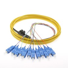 15 Pack of 3m 12-Fiber SC/UPC Singlemode Flat Ribbon Pigtail Yellow picture