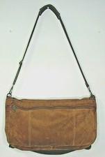 Wilsons Leather M. JULIAN Genuine Suede Leather Brown Messenger Crossbody Bag picture