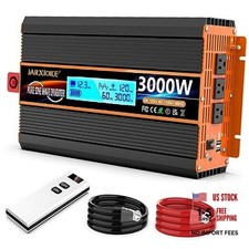 3000 Watt Pure Sine Wave Power Inverter 12V DC to 110V 120V Converter 12V-3000W picture