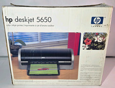 HP Deskjet 5650 Inkjet Printer New Open Box Pristine Vintage Factory Tape 2003 picture