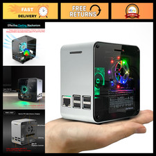 Aluminum Mini Tower Case for Raspberry Pi 3, Cooling Fan & Color Changing Light picture