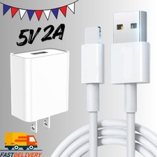 USB Power Adapter 5V 2A Home Wall Charger Cable For iPhone 14 13 12 11 XR SE 8 7 picture