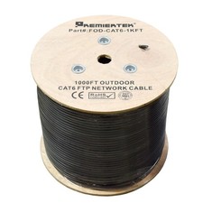 1000FT CAT6 Shielded F/UTP Outdoor 23AWG Cable Wire Solid Direct Burial UV Water picture