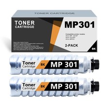 2 Pack Compatible MP 301 MP301 841767 / 841714 Black Toner Cartridge for Ricoh picture