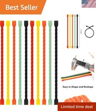 Colorful 10 PCS 6-Inch Bendable Silicone Cable Ties for All Your Bundling Needs picture