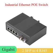 Gigabit SFP Industrial Transceiver 2 SFP to 4 POE 1000M Fiber Optic Switch picture