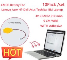 LOT 10Pack CMOS BIOS RTC Battery for Lenovo Acer HP Dell Asus Toshiba IBM CR2032 picture