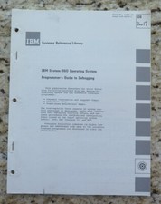 Vintage IBM System / 360 Operating System Guide to Debugging Dated 1968 picture