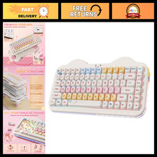 Cute 75% Wireless Mechanical Keyboard - Beige Color, Candy Switch, Compact Desig picture