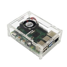 Raspberry Pi 4 Model B Clear Acrylic Case Enclosure Box Kit with Cooling Fan US picture