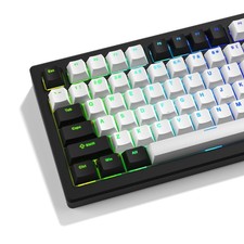 XVX White and Black Keycaps, Shine Through PBT Keycaps Cherry Profile, Custom... picture