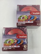 Imation Neon Mini CD-R 5 Pack (202MB/23Min) fit 8cm/80mm CD trays RipGO  picture