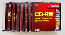 IMATION CD-RW 1X-4X Compatible 650MB 74Min Lot of 7 picture