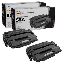 LD 2PK Replacement HP 55A 55X CE255A CE255X Toner Cartridges LaserJet P3015 M551 picture