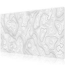 JIALONG White Topographic Large Gaming Mouse Pad, Large, picture