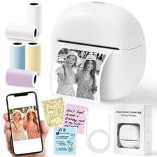 Mini Thermal Sticker Printer - Portable Photo Printer Picture Label Maker Mac... picture
